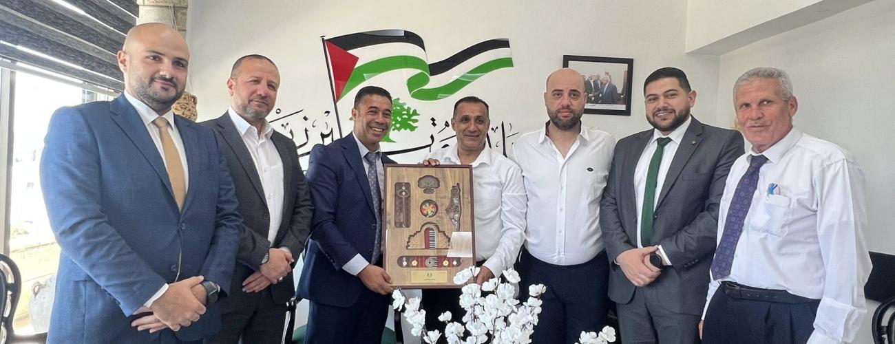زيارة رجل الاعمال الفلسطيني خالد فارس " شركة النبالي والفارس للعقارات " 
